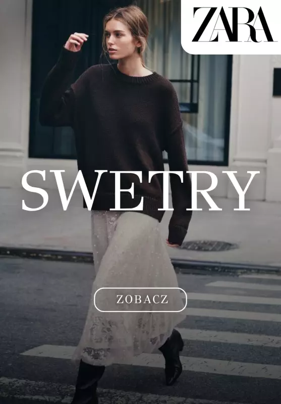 Zara - gazetka promocyjna Ciepłe i wygodne swetry dla niej od soboty 06.09 