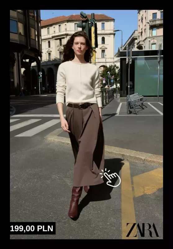 Zara - gazetka promocyjna Damskie ubrania w odcieniach brązu   - strona 2