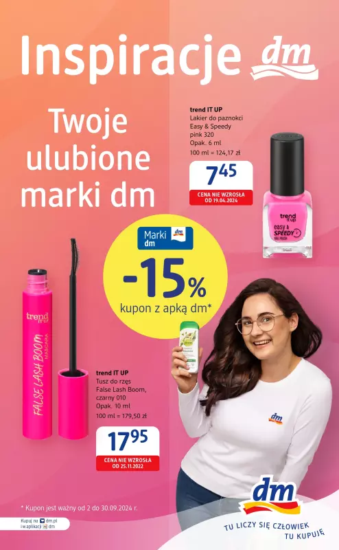 Drogerie DM - gazetka promocyjna Twoje ulubione marki DM od środy 04.09 do poniedziałku 30.09