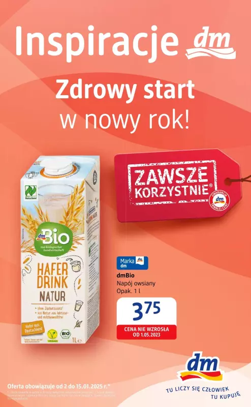 Drogerie DM - gazetka promocyjna Zdrowy start w nowy rok! od wtorku 07.01 do środy 15.01