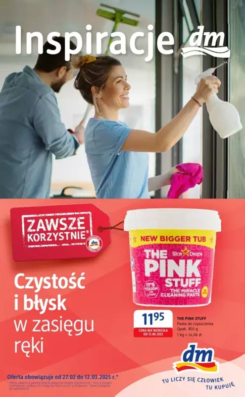 Drogerie DM - gazetka promocyjna Czystość i błysk w zasięgu ręki od czwartku 27.02 do środy 12.03