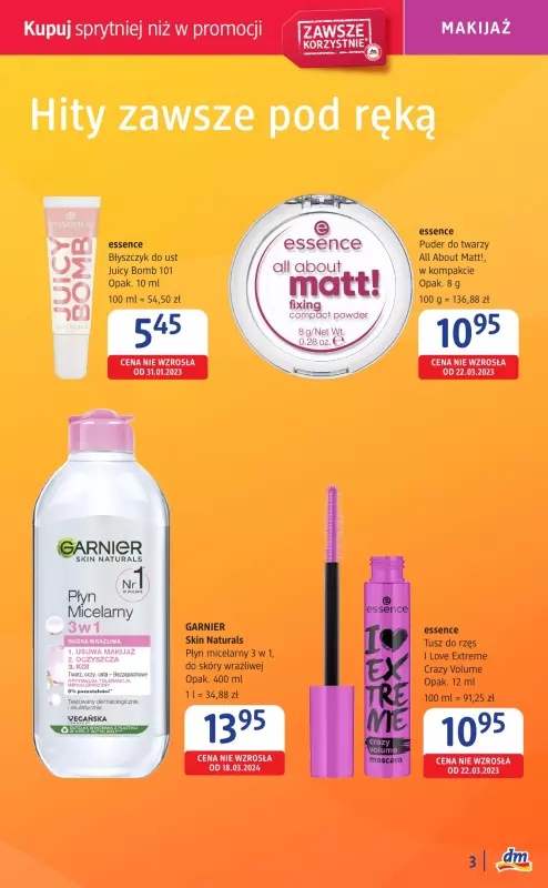 Drogerie DM - gazetka promocyjna Łódź, już otwarta nowa drogeria w CH M1 przy ul. Brzezińskiej 27/29 od czwartku 26.06 do soboty 05.07 - strona 3