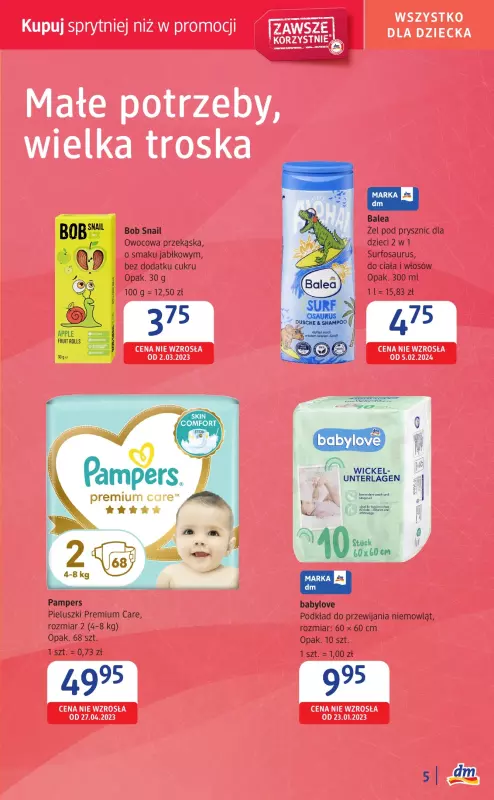 Drogerie DM - gazetka promocyjna Łódź, już otwarta nowa drogeria w CH M1 przy ul. Brzezińskiej 27/29 od czwartku 26.06 do soboty 05.07 - strona 5