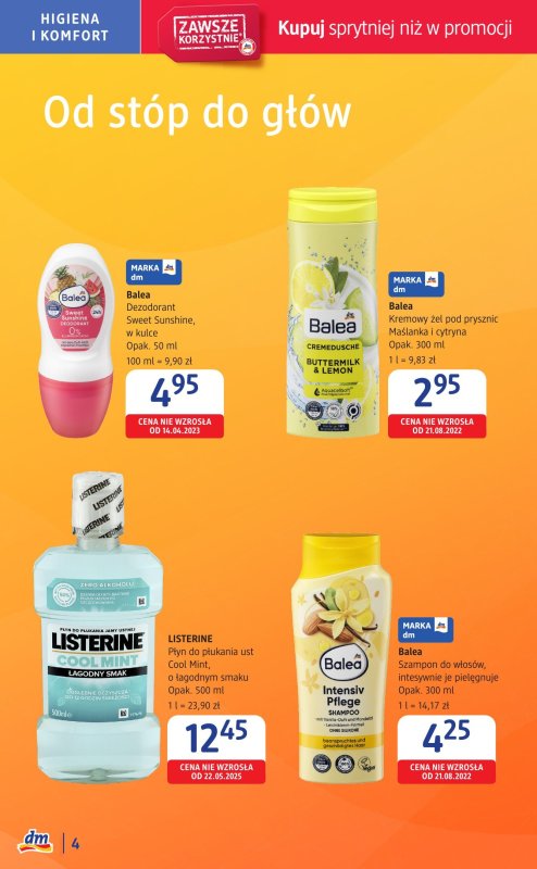 Drogerie DM - gazetka promocyjna Łódź, już otwarta nowa drogeria w CH M1 przy ul. Brzezińskiej 27/29 od czwartku 26.06 do soboty 05.07 - strona 4