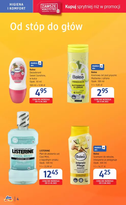 Drogerie DM - gazetka promocyjna Łódź, już otwarta nowa drogeria w CH M1 przy ul. Brzezińskiej 27/29 od czwartku 26.06 do soboty 05.07 - strona 4