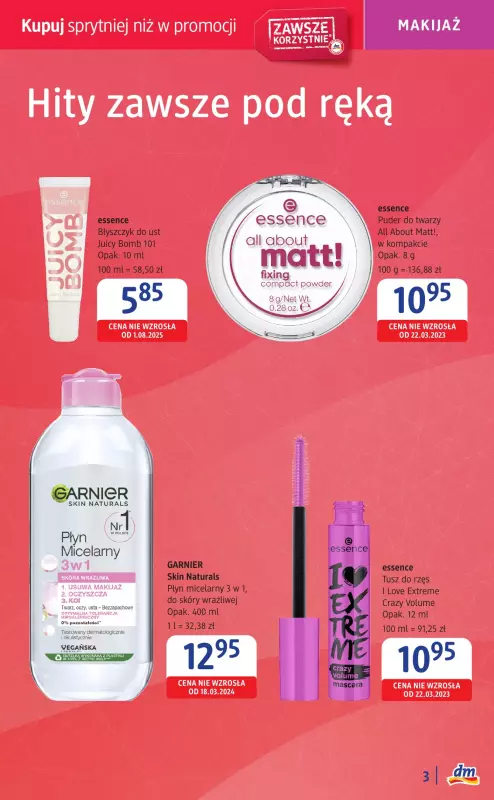 Drogerie DM - gazetka promocyjna Poznań, już otwarta nowa drogeria w PH Ławica Shopping Park od poniedziałku 25.08 do soboty 06.09 - strona 3