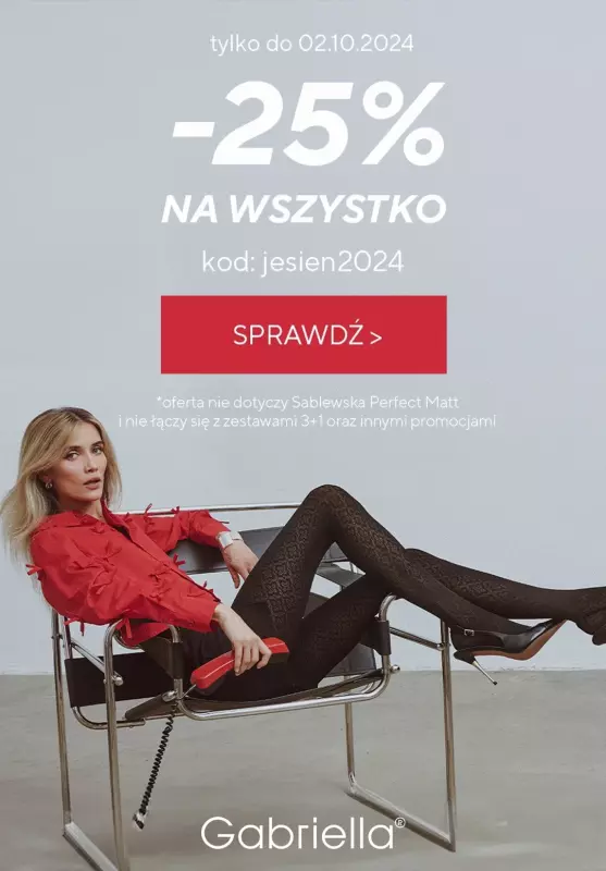 2024 STYLOWE ZAKUPY - gazetka promocyjna Gabriella | -25% na wszystko od piątku 27.09 do środy 02.10