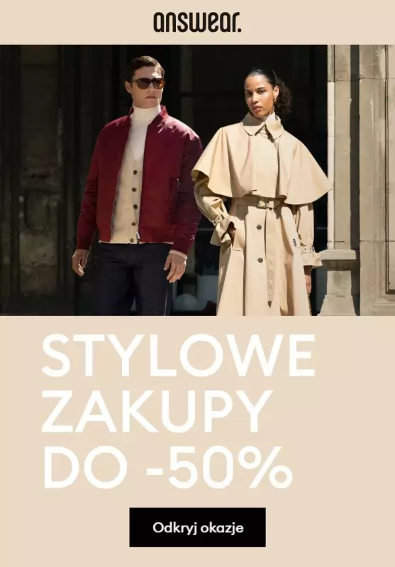 2024 STYLOWE ZAKUPY - gazetka promocyjna answear | Stylowe zakupy do -50% od piątku 27.09 do środy 02.10