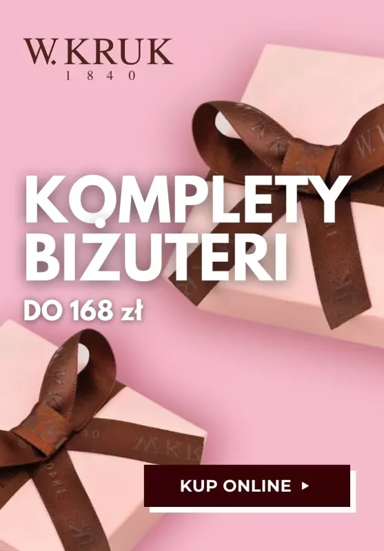 #DZIEŃ BABCI I DZIADKA - gazetka promocyjna W.Kruk | Komplety biżuterii do 168 zł od piątku 10.01 do niedzieli 19.01