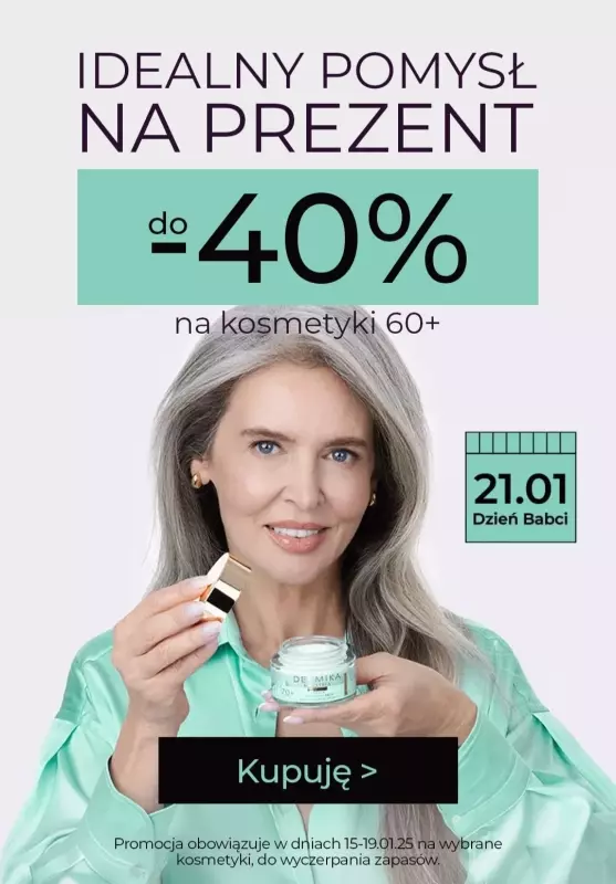 #DZIEŃ BABCI I DZIADKA - gazetka promocyjna Bielenda | Do -40% na kosmetyki 60+ od środy 15.01 do niedzieli 19.01