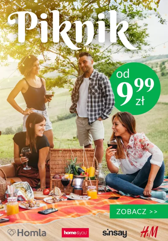 2024 Moda na wiosnę - gazetka promocyjna Piknik od 9,99 zł | Sinsay, H&M, Homla, Home&you od środy 03.04 do wtorku 09.04