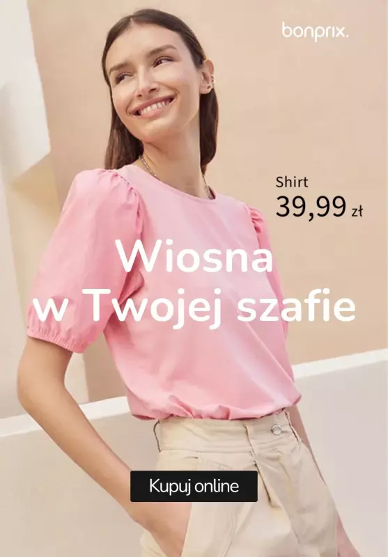 #Moda na wiosnę - gazetka promocyjna bonprix | Wiosna w Twojej szafie od 39,99 zł od poniedziałku 10.03 do niedzieli 16.03