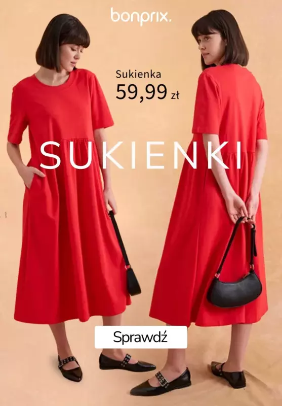 #Moda na wiosnę - gazetka promocyjna bonprix | Sukienki na wiosnę od czwartku 20.03 do środy 26.03