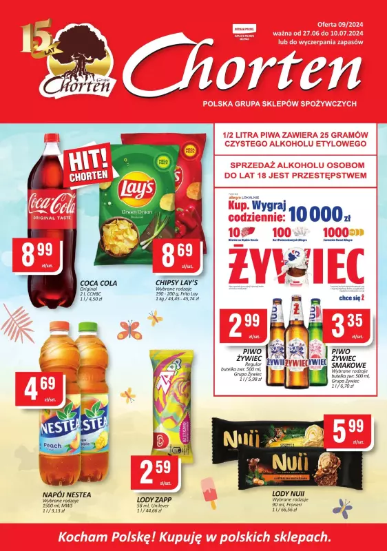 Chorten - gazetka promocyjna Gazetka Południe Minimarket od czwartku 27.06 do środy 10.07