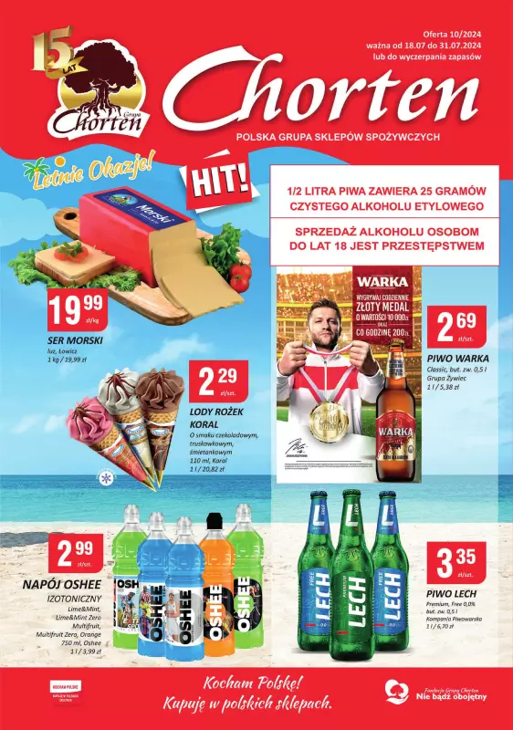 Chorten - gazetka promocyjna Gazetka Lubelskie Market od czwartku 18.07 do środy 31.07