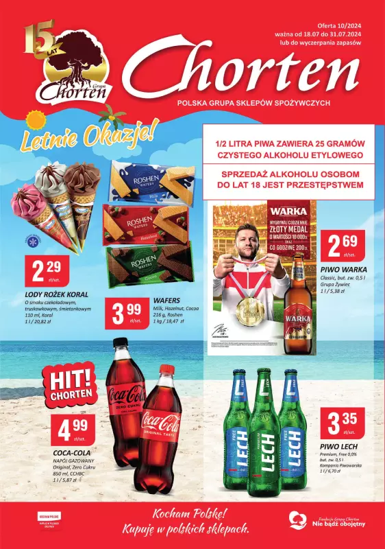 Chorten - gazetka promocyjna Gazetka Łódzkie Minimarket od czwartku 18.07 do środy 31.07