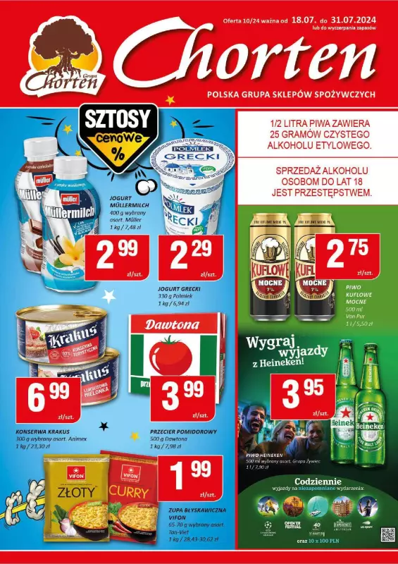 Chorten - gazetka promocyjna Gazetka Mazowsze Market od czwartku 18.07 do środy 31.07