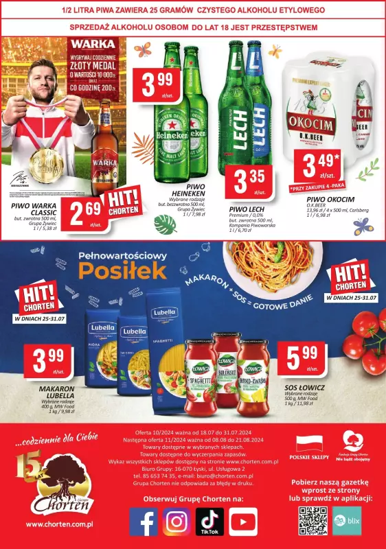 Chorten - gazetka promocyjna Gazetka Południe Minimarket od czwartku 18.07 do środy 31.07 - strona 4