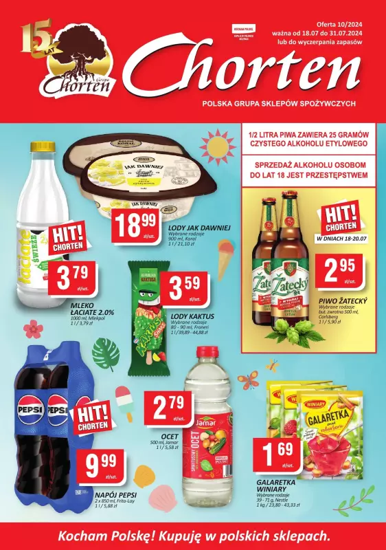 Chorten - gazetka promocyjna Gazetka Południe Minimarket od czwartku 18.07 do środy 31.07