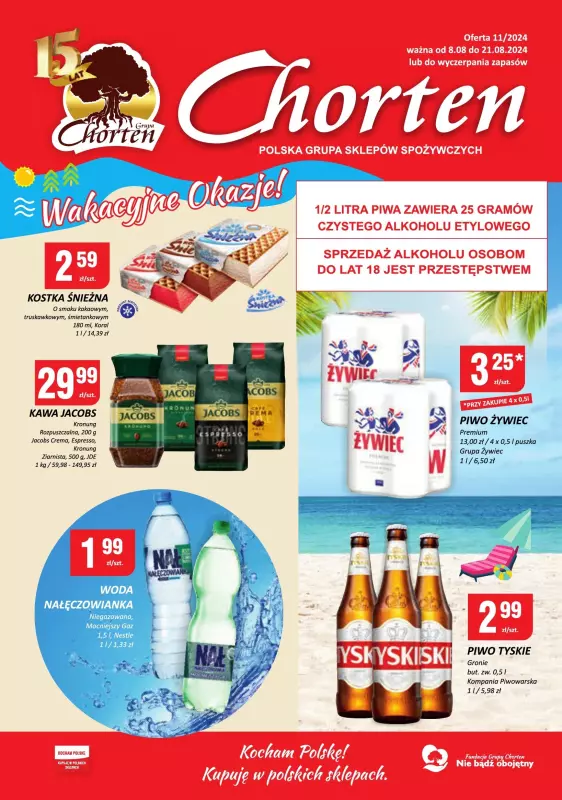 Chorten - gazetka promocyjna Gazetka Lubelskie Minimarket od czwartku 08.08 do środy 21.08