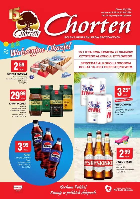 Chorten - gazetka promocyjna Gazetka Radom Minimarket od czwartku 08.08 do środy 21.08