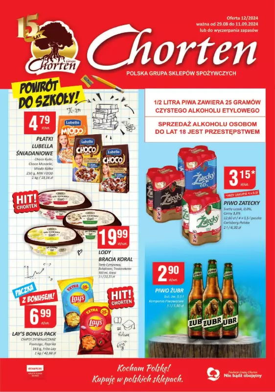 Chorten - gazetka promocyjna Gazetka Radom Minimarket od czwartku 29.08 do środy 11.09