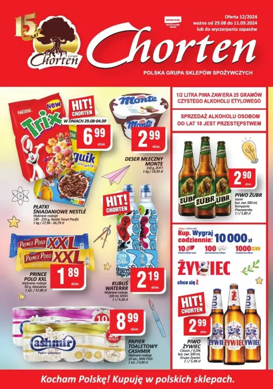 Chorten - gazetka promocyjna Gazetka Dolny Śląsk, Wilkopolska, Zachodniopomorskie, Lubuskie market od czwartku 29.08 do środy 11.09