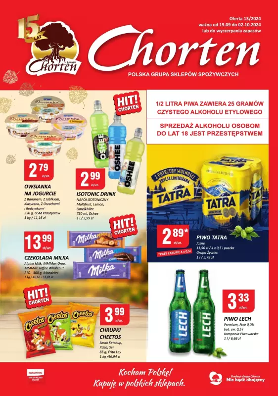 Chorten - gazetka promocyjna Gazetka Lubelskie market od czwartku 19.09 do środy 02.10