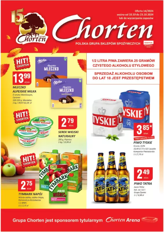 Chorten - gazetka promocyjna Gazetka Ciechanów Minimarket od czwartku 10.10 do środy 23.10