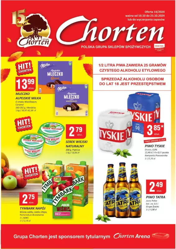 Chorten - gazetka promocyjna Gazetka Dolnośląskie Market od czwartku 10.10 do środy 23.10