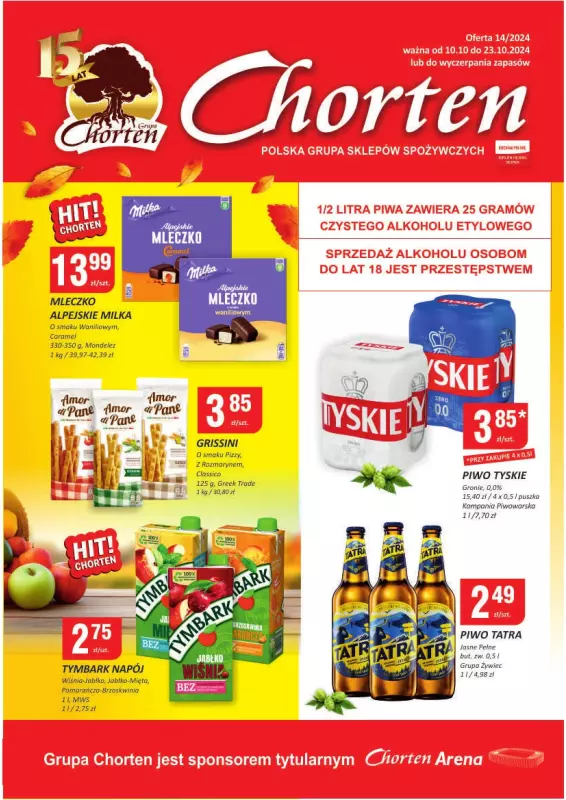 Chorten - gazetka promocyjna Gazetka Lubelskie Market od czwartku 10.10 do środy 23.10