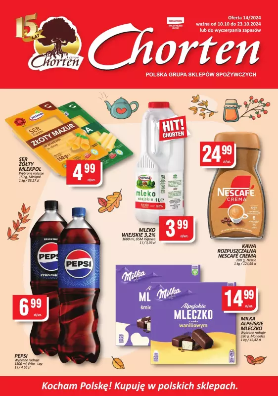 Chorten - gazetka promocyjna Gazetka Małopolska, Śląsk, Podkarpacie, Opolskie Minimarket od czwartku 10.10 do środy 23.10