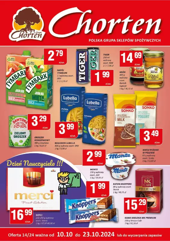 Chorten - gazetka promocyjna Gazetka Mazowsze Minimarket od czwartku 10.10 do środy 23.10