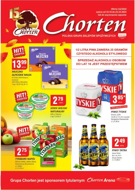 Chorten - gazetka promocyjna Gazetka Podlaskie Market od czwartku 10.10 do środy 23.10