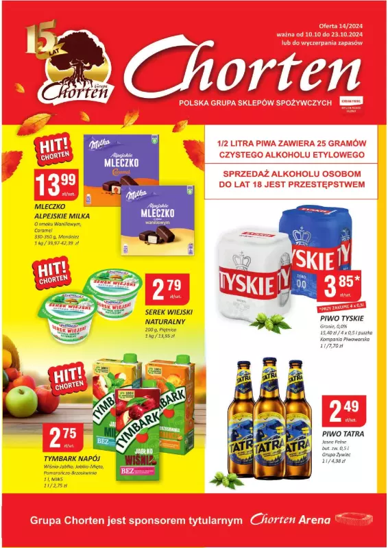 Chorten - gazetka promocyjna Gazetka Radom Market od czwartku 10.10 do środy 23.10