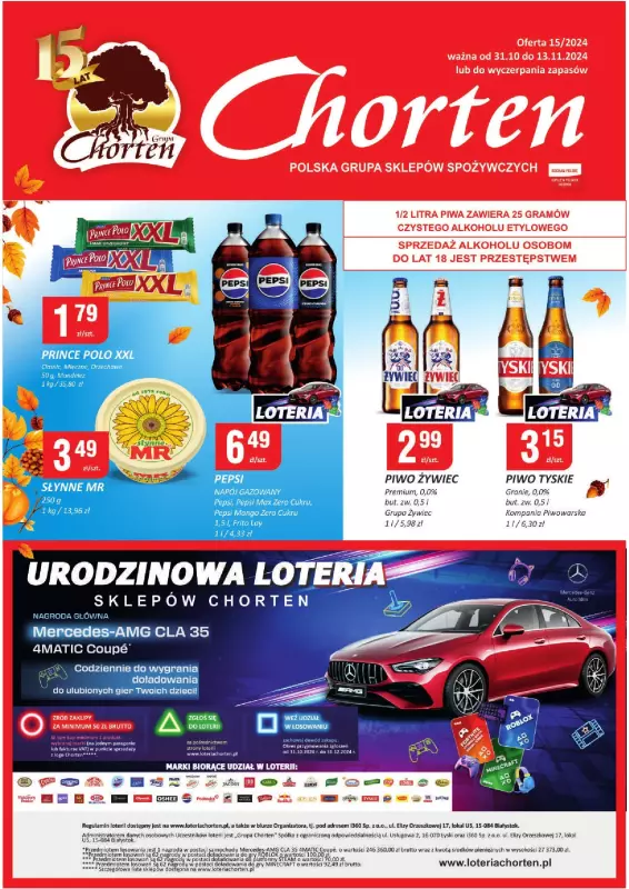 Chorten - gazetka promocyjna Gazetka Dolny Śląsk, Wielkopolska, Zach-pom, Lubuskie Minimarket od czwartku 31.10 do środy 13.11