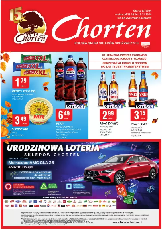 Chorten - gazetka promocyjna Gazetka Dolny Śląsk, Wielkopolska, Zach-pom, Lubuskie Market od czwartku 31.10 do środy 13.11