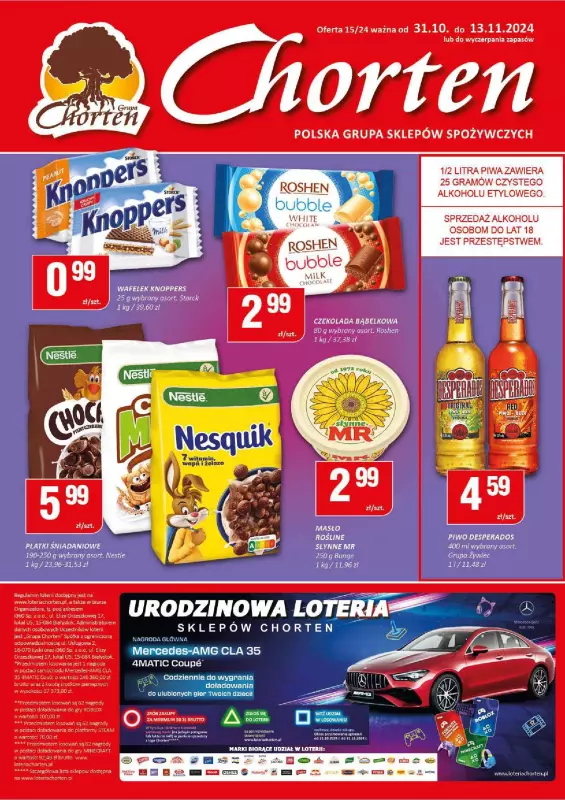 Chorten - gazetka promocyjna Gazetka Mazowsze Market od czwartku 31.10 do środy 13.11