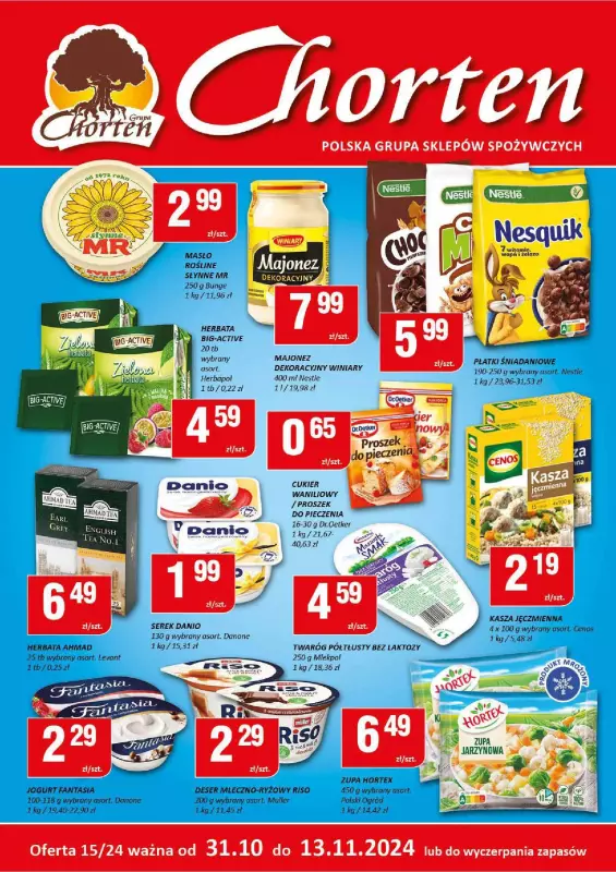 Chorten - gazetka promocyjna Gazetka Mazowsze Minimarket od czwartku 31.10 do środy 13.11