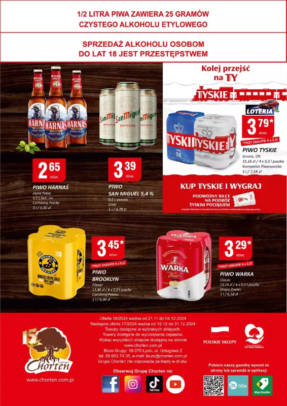 Chorten - gazetka promocyjna Gazetka Ciechanów minimarket od czwartku 21.11 do środy 04.12 - strona 4