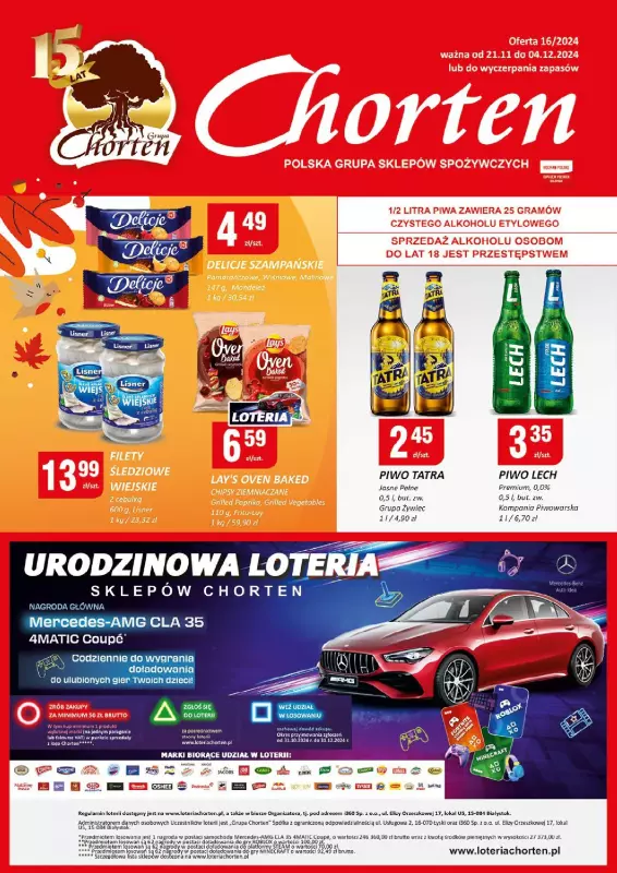 Chorten - gazetka promocyjna Gazetka Dolny Śląsk, Wilkopolska, Zach.pomorskie, Lubuskie market od czwartku 21.11 do środy 04.12