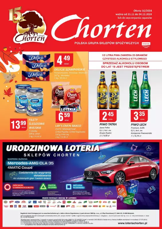 Chorten - gazetka promocyjna Gazetka Lubelskie market od czwartku 21.11 do środy 04.12