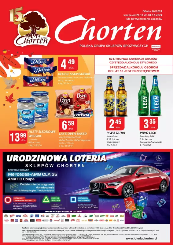 Chorten - gazetka promocyjna Gazetka Lubelskie minimarket od czwartku 21.11 do środy 04.12