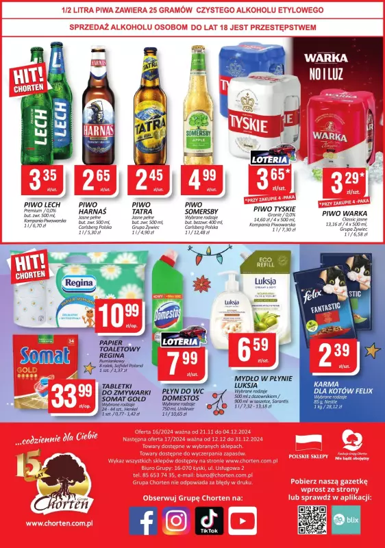 Chorten - gazetka promocyjna Gazetka Małopolskie, Śląsk, Podkarpackie, Opolskie market od czwartku 21.11 do środy 04.12 - strona 8