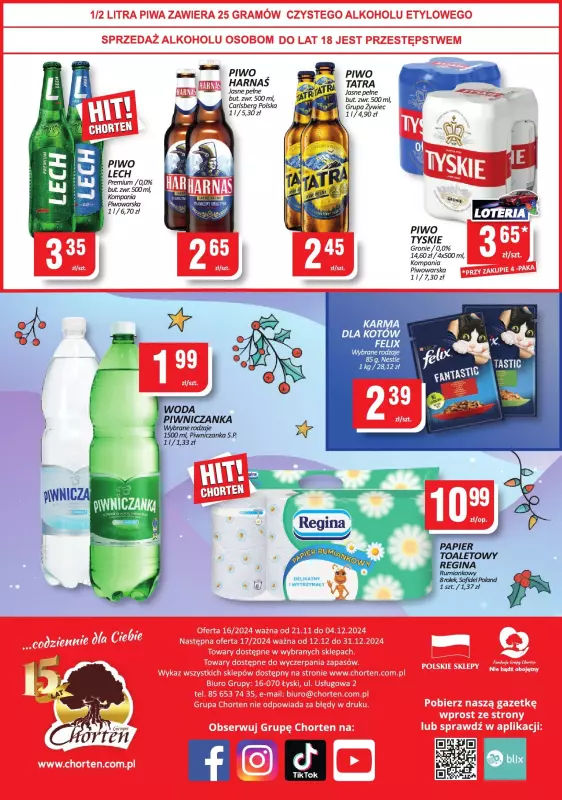 Chorten - gazetka promocyjna Gazetka Małopolskie, Śląsk, Podkarpackie, Opolskie minimarket od czwartku 21.11 do środy 04.12 - strona 4