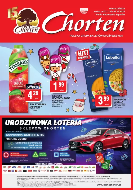 Chorten - gazetka promocyjna Gazetka Małopolskie, Śląsk, Podkarpackie, Opolskie minimarket od czwartku 21.11 do środy 04.12