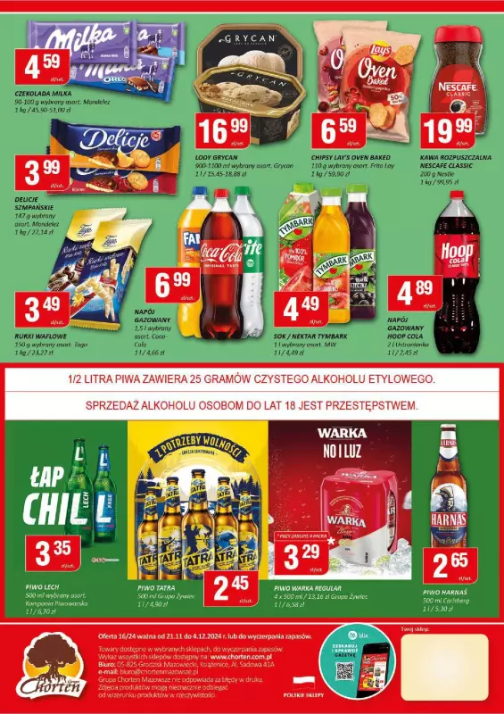 Chorten - gazetka promocyjna Gazetka Mazowsze minimarket od czwartku 21.11 do środy 04.12 - strona 2