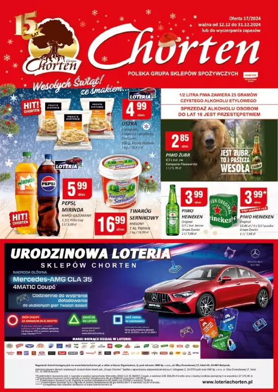 Chorten - gazetka promocyjna Gazetka Dolny Śląsk, Wilkopolska, Zach.pomorskie, Lubuskie market od czwartku 12.12 do wtorku 31.12