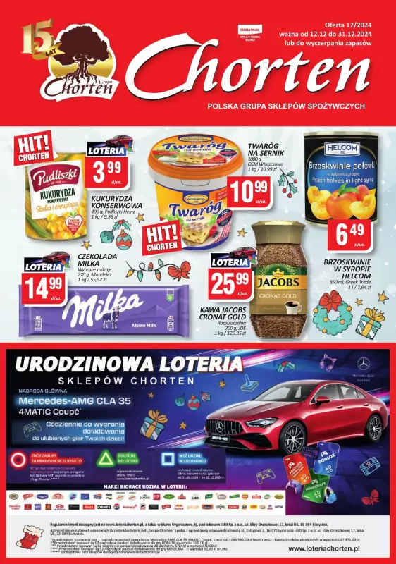 Chorten - gazetka promocyjna Gazetka Małopolskie, Śląsk, Podkarpackie, Opolskie market od czwartku 12.12 do wtorku 31.12