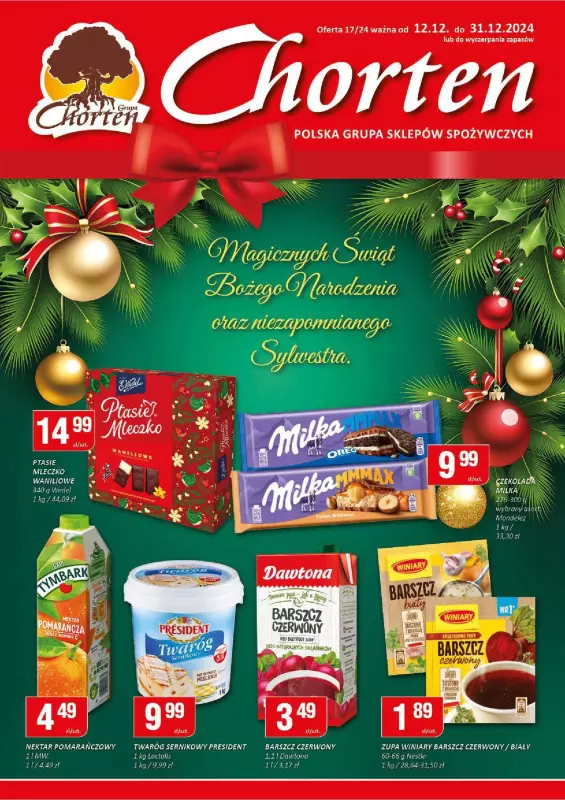 Chorten - gazetka promocyjna Gazetka Mazowsze market od czwartku 12.12 do wtorku 31.12